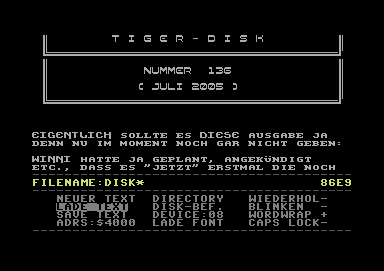 Screenshot Ausgabe 136 – Juli 2005