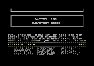 Screenshot Ausgabe 152 – November 2006